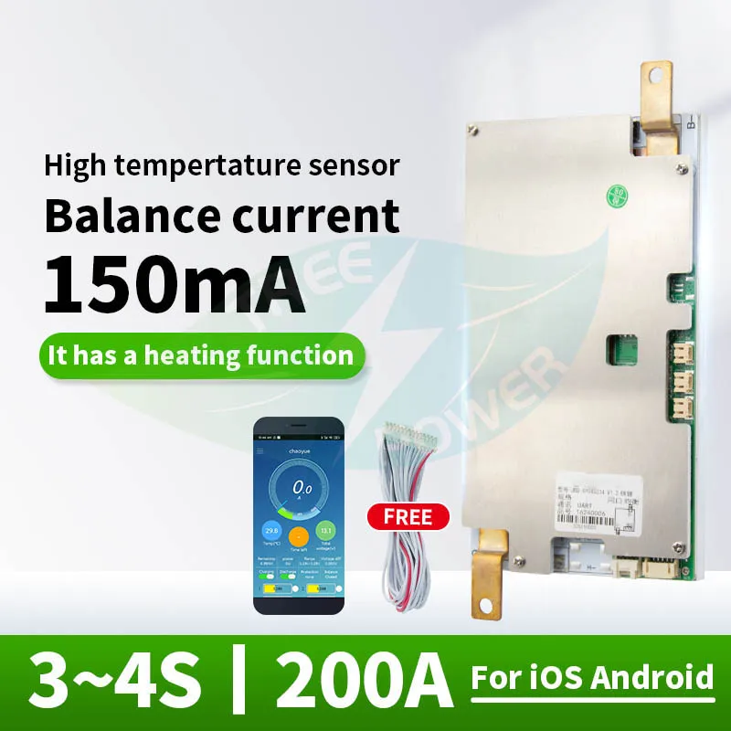 

High and low temperature protection Smart Bms 4s 100a 150a 200a 250a Li-ion ncm lifepo4 Battery Smart Bms with bluetooth