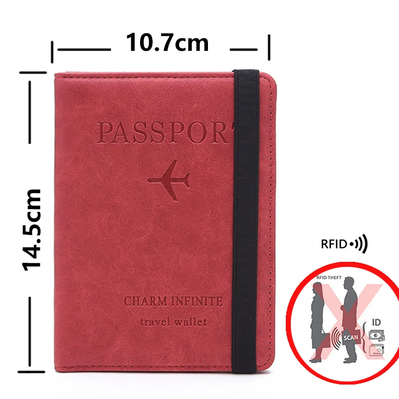 RFID Passport Holder Women Business Passport Cover Case Holder Men Vintage ID Credit Bank Card Holder Wallet Travel Accessories