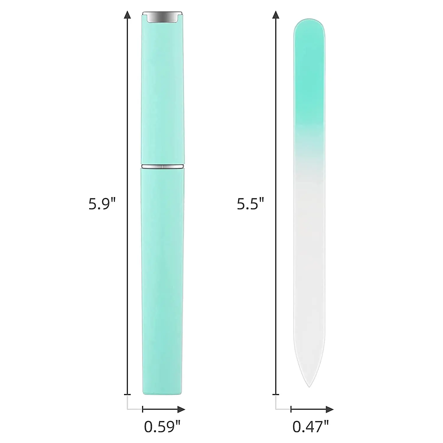 Crystal Glass Nail File With Case High-Quality Natural Nail File Portable Nail Care Gift For Women And Girls Salon Manicure Tool