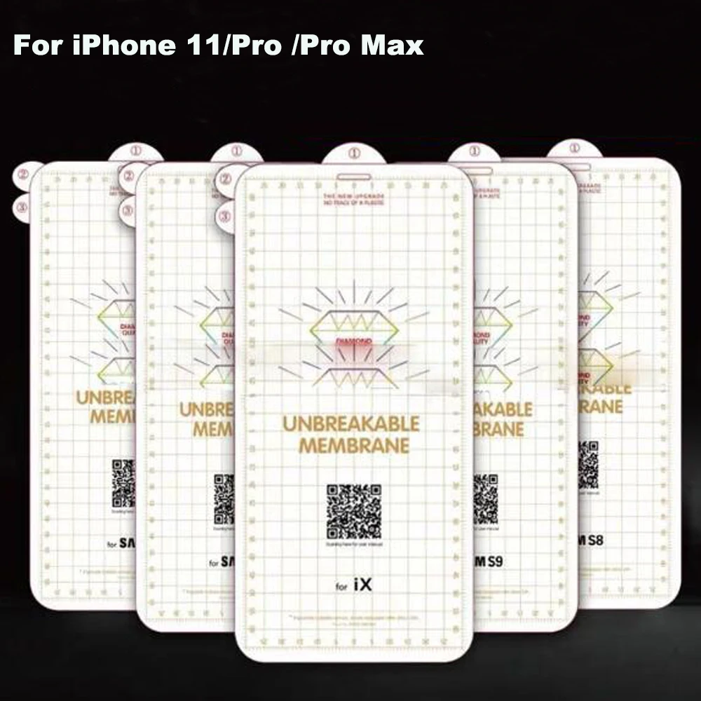 2Pcs Unbreakable Membrane Front Back Full Cover Hydrogel Film For iPhone 15 Pro Max 14 13 Mini 12 11 Pro Max Screen Protector