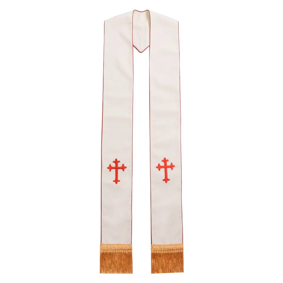 BLESSUME Church Reversible Stole Priest Pastor Stole Grape Chalice Dove