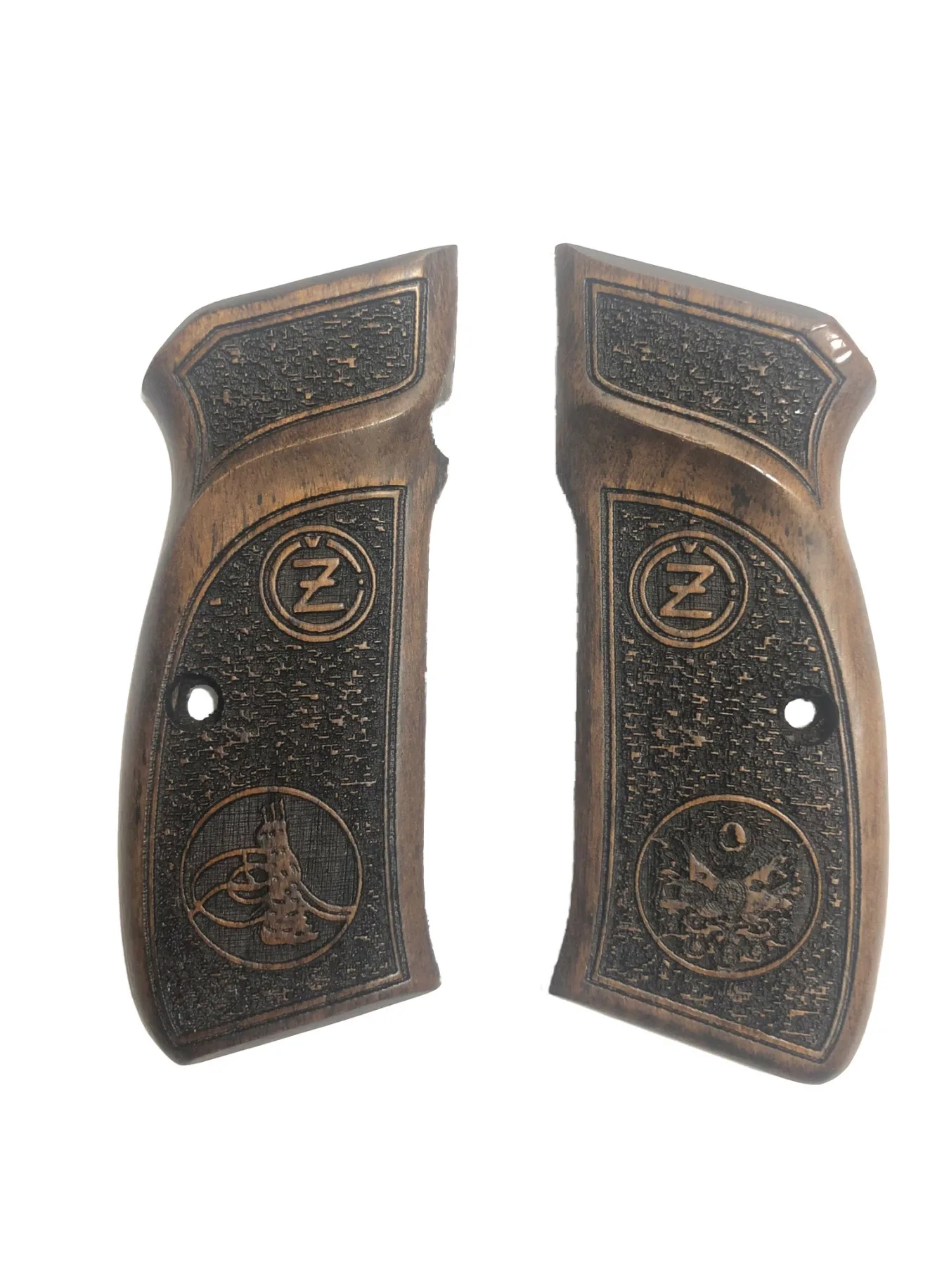 

CZ75 Compatible Ottoman Starboard and Tuğra Model Laser Cutting Wooden Grip