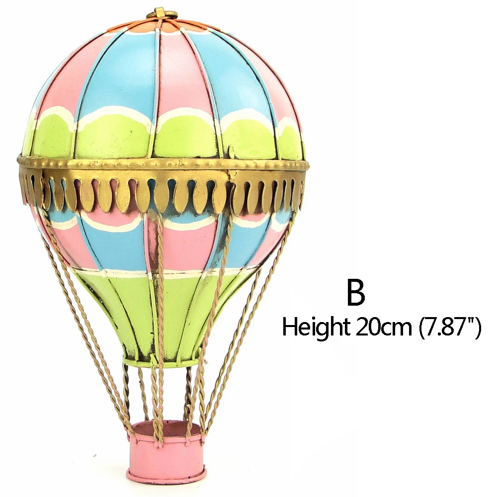 Imagem -05 - Balão de ar Quente de Ferro Retrô Modelo de Ferro Europa Pendurado Charme Arte Decorações Balões Coloridos da Turquia