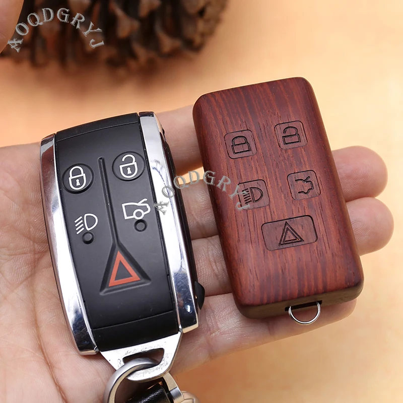 Car Styling For Jaguar XF 2008-2012 Keyless Entry Remote Control Wooden Car Key Fob Shell Case