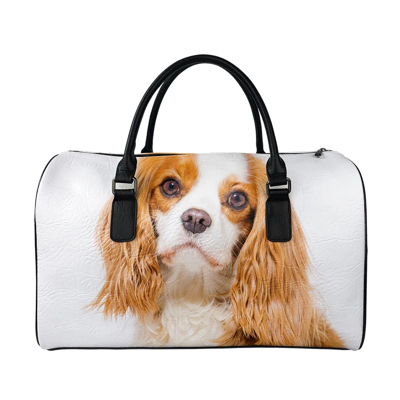 Noisydesigns Travel Bags Men Large Capacity Handbag Totes Women‘s Shoulder Luggage Suitcase Duffle Cavalier King Dropshipping