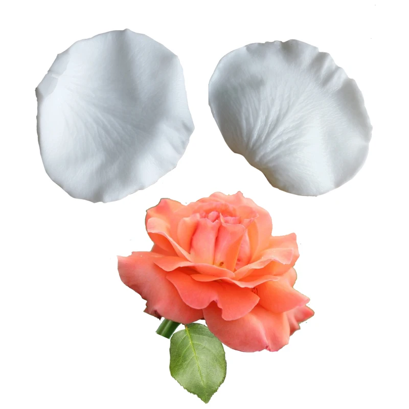 NEW Rose Flower Veiners Silicone Molds Fondant Sugarcraft Gumpaste Resin Clay Water Paper Cake Decorating Tools M2305