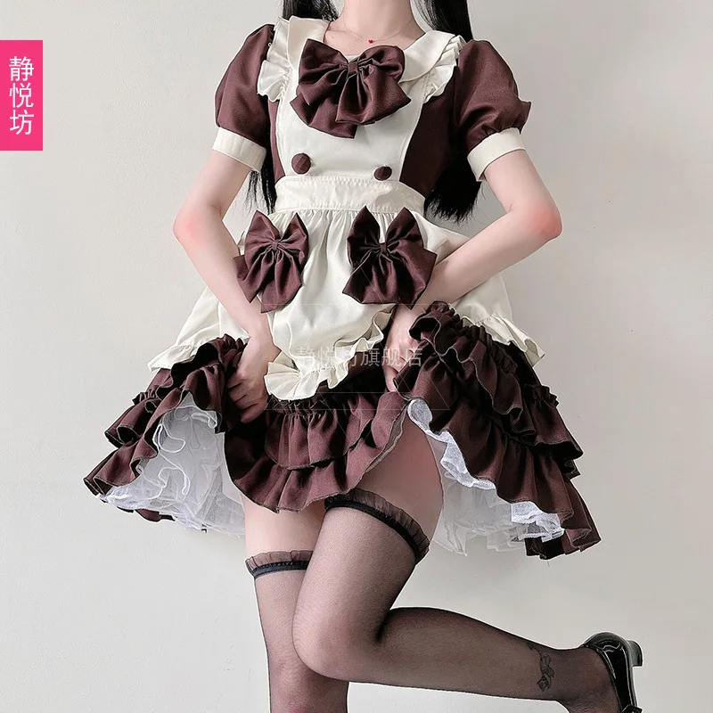 Japanse Cafe Maid Kostuum Vrouwen Lolita Jurk Lolita Lolita Lolita Dress Maid Leuke Zachte Meisje Lolita Jurk