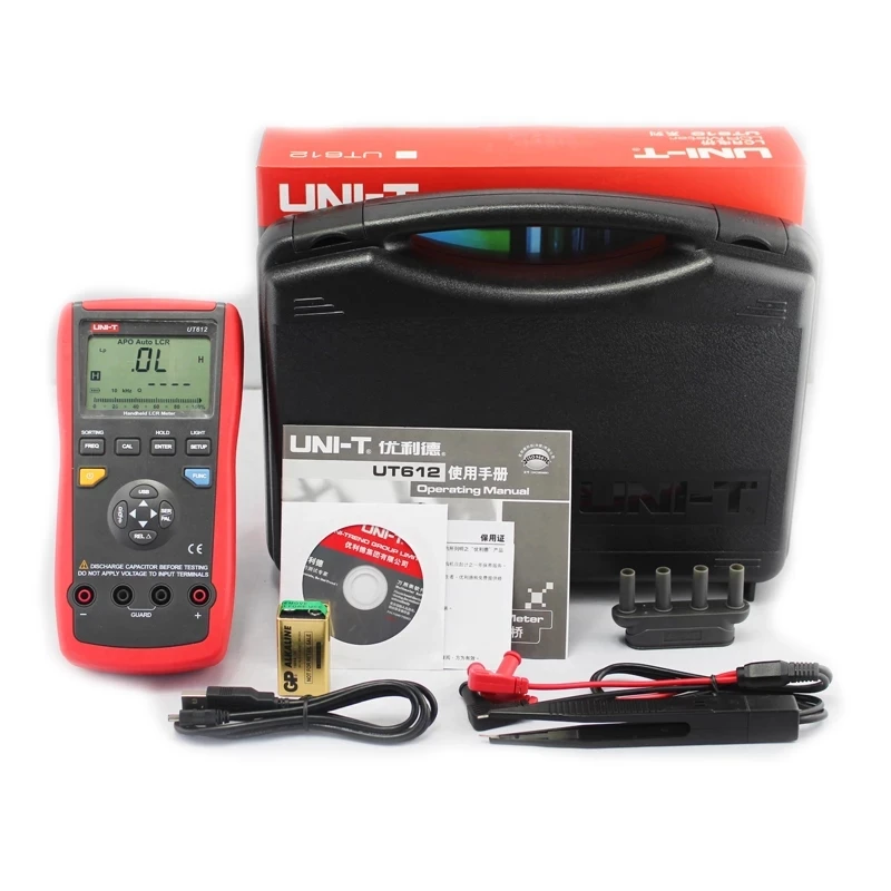 UNI-T mierniki UT612 LCR interfejs USB indukcyjność pojemnościowa narzędzia DIY rezystancja fazowa kąt multimetr pasujący