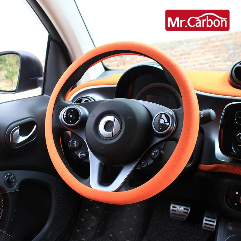 Ultra-Thin Silicone Steering Wheel Cover For Mercedes Smart Forfour Fortwo 453 451 450 Wear-Resistant Anti-Skid Auto Parts