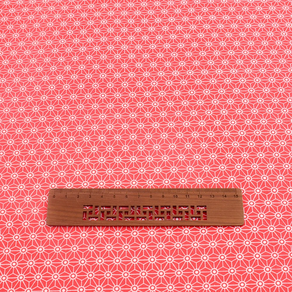 Rosa und weiß karierter Baumwollstoff zum Nähen von Steppdecken, Puppenzubehör, Material, Patchwork-Stoff im Meterware, dünn – Detail 7