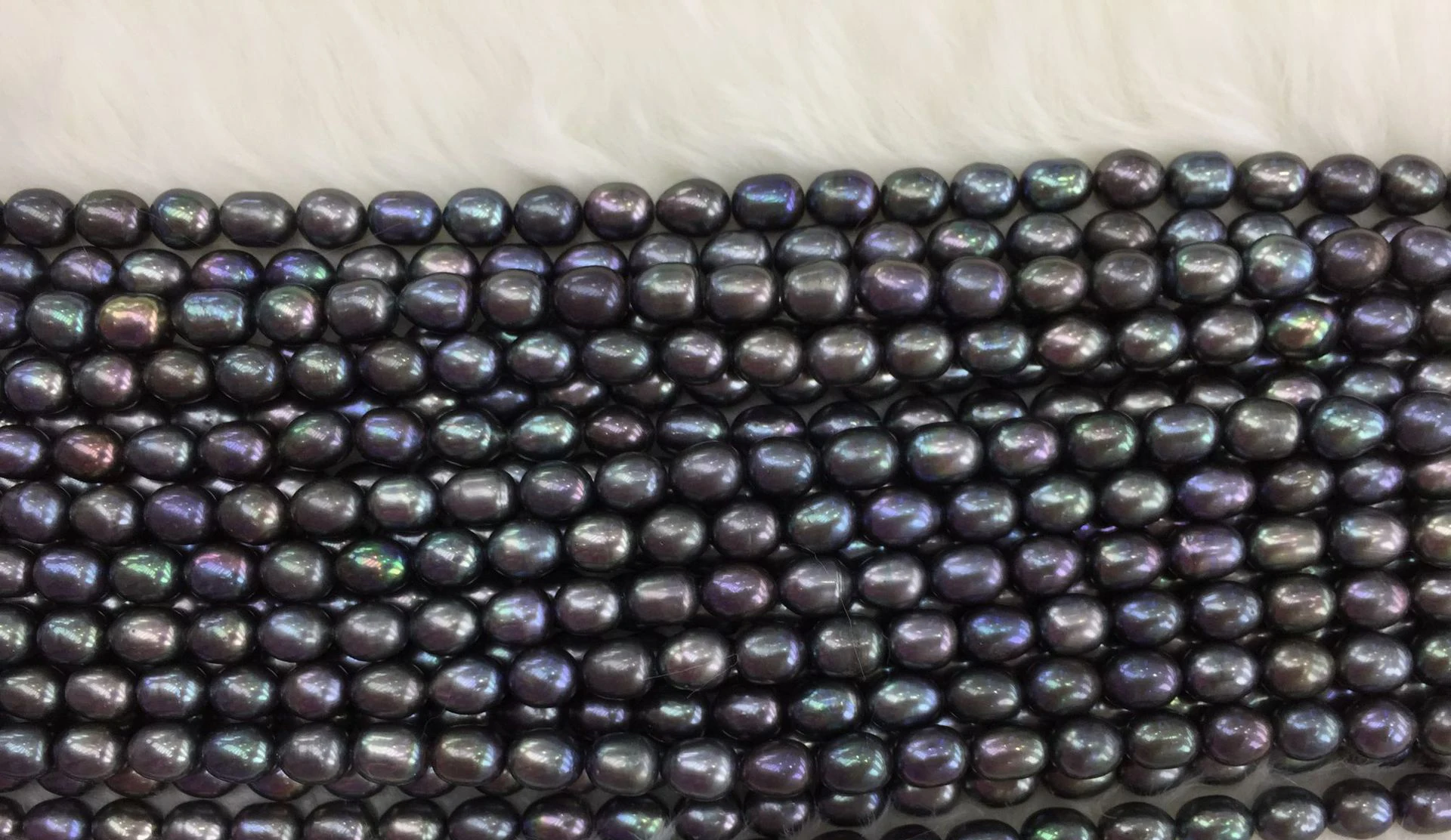 

2 Strands 15" 9-10 MM Natural Freshwater Rice Pearl Loose Beads