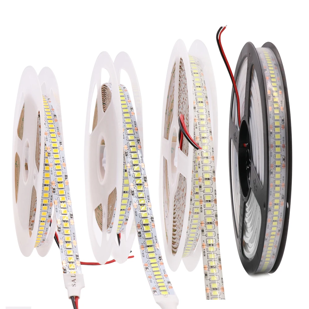 Led Lights Stripe Tape 12V SMD 2835 5m 1200Leds 12 V Volt Waterproof 240Leds/m Led Flexible Lamp String White / Natural White