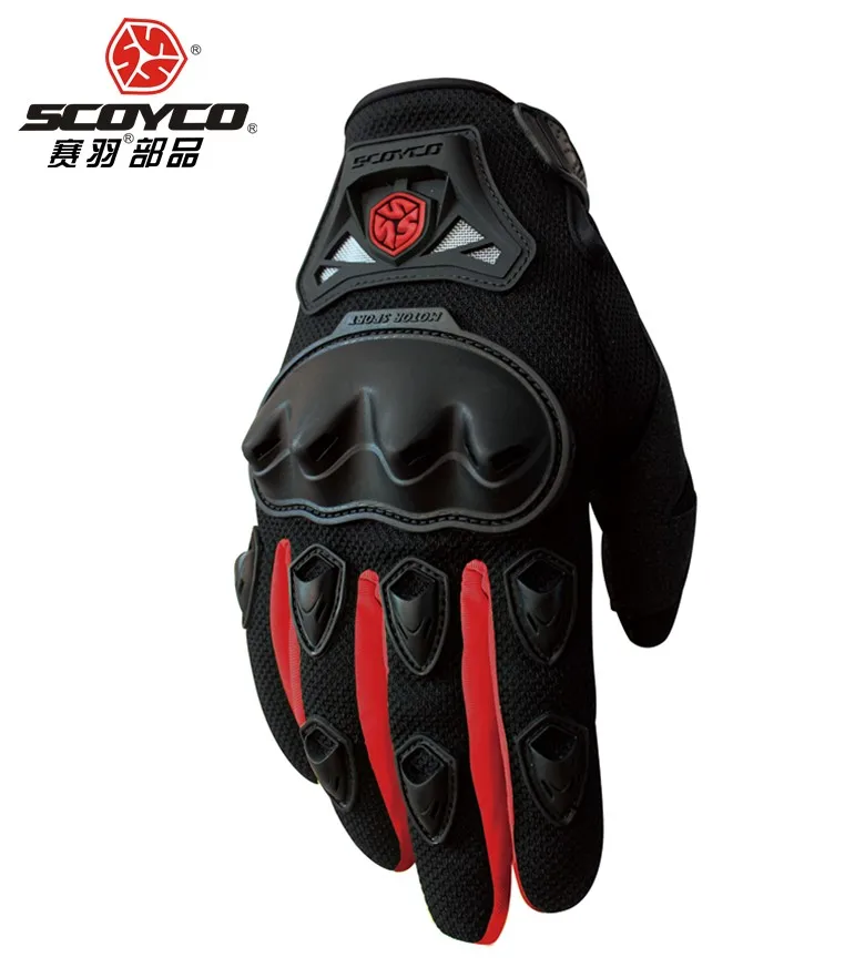 Mens Scoyco Motorcycle Gloves  Knight Full Finger Womens Winter Windproof Motocross Gloves Half Finger Moto Race Gloves