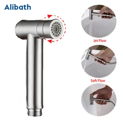 304 Stainless Steel Handheld Bidet Spray Shower Toilet Shattaf Sprayer Douche Bidet Faucet Brushed Nickel.
