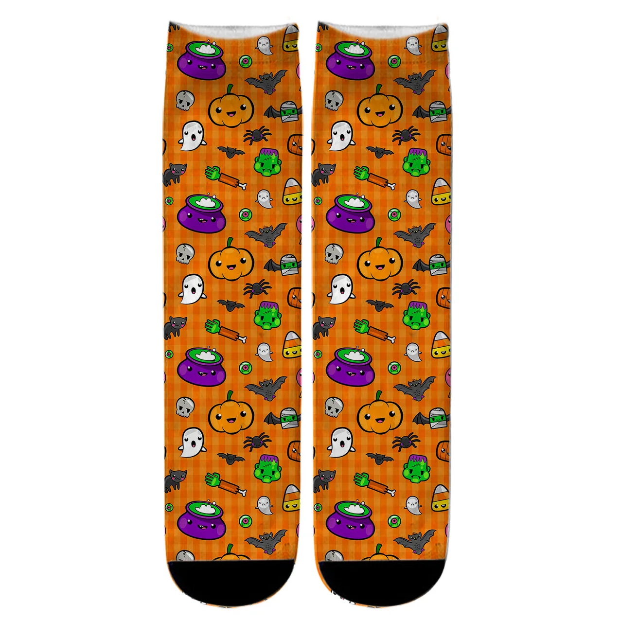 Fashion Ladies Funny Socks Fashion Women's Personality Anime Socks Cartoon Fashion Pumpkin High Quality Sewing Pattern