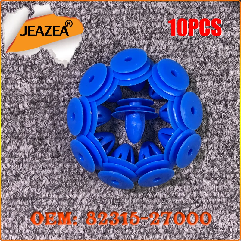 JEAZEA For Hyundai Elantra Kia Push-type Retainer 82315-27000 Blue Nylon Car Trim Panel Fastener Rivet Clips