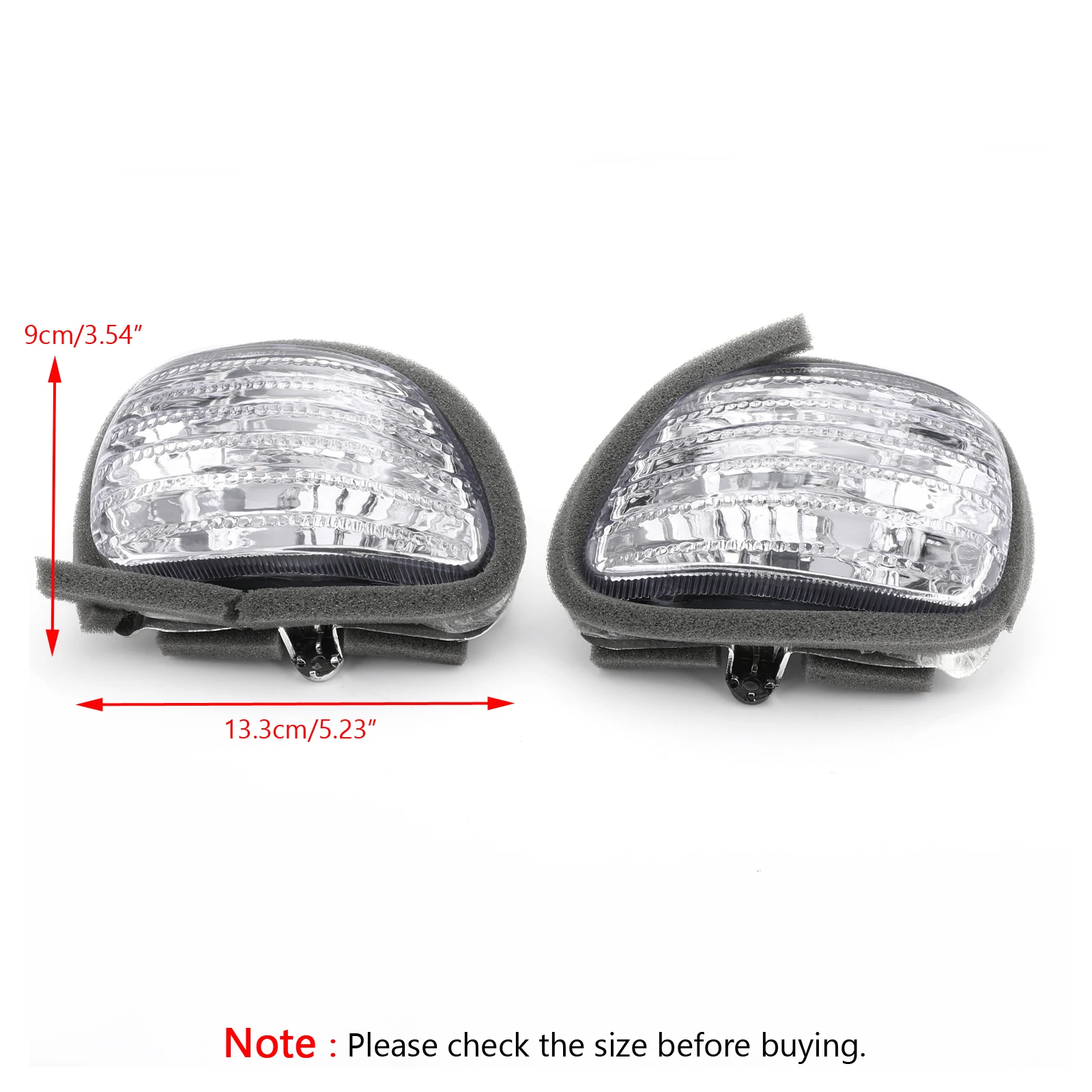 Areyourshop for Honda GL1800 Goldwing 2001-2010 Front Turn Signals lens G L 1800 Clear Smoke Motorcycke Light Parts