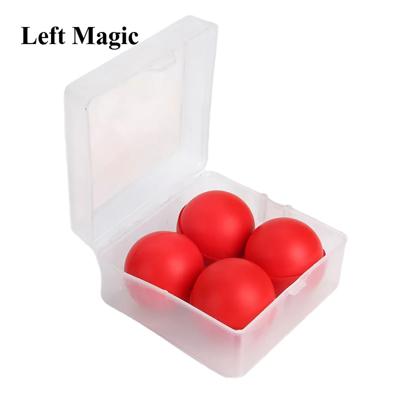 Red Multiplying Billiard Balls (Soft,Dia 4.2cm ) Magic Tricks One to Four Balls Magician Stage Illusion Gimmick Accessories Prop