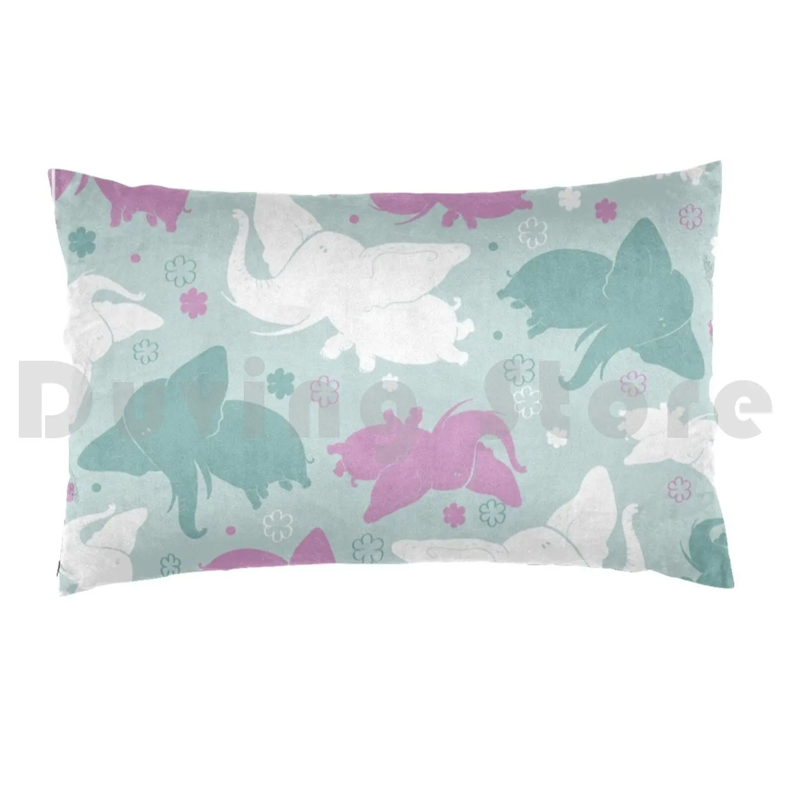 Pillow Case Purple And Teal Elephant Pattern Hat Elephant Pattern Elephant Ellie Elephant Lover