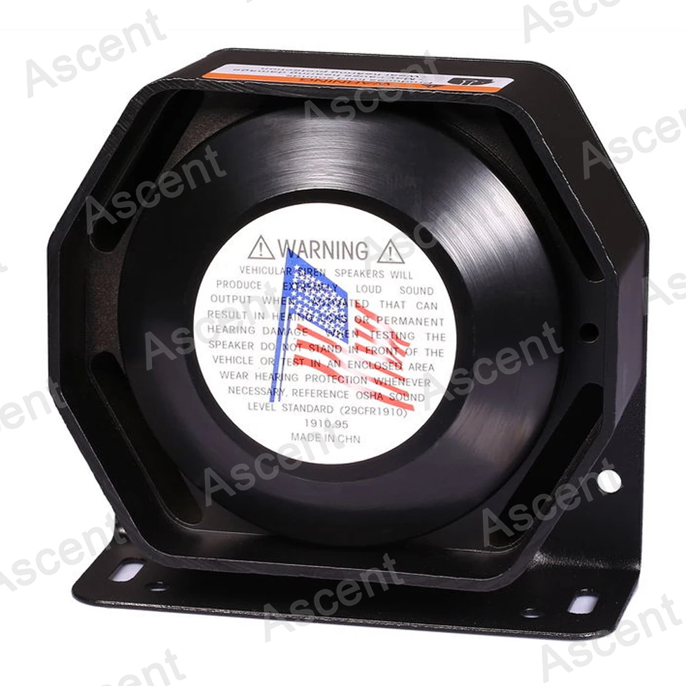 12V 200W Car Police Siren Black Metal Casing Flat Speaker Ultra Slim Loudspeaker 2022 Megaphone Electronic Speaker