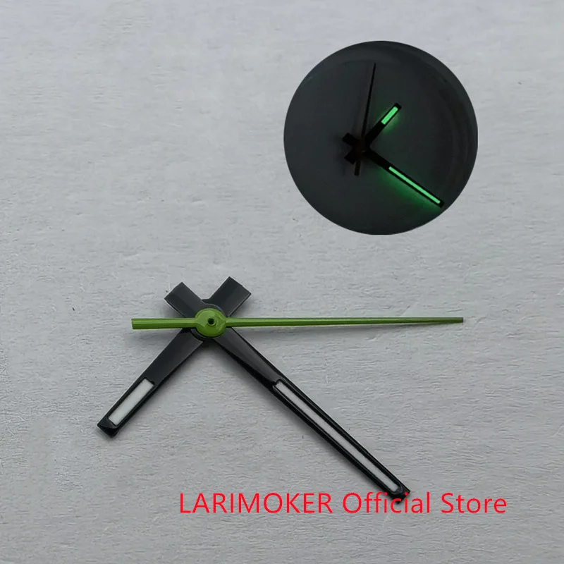 LARIMOKER Watch Hands Three-hand Pointer with Green Luminous for NH35/NH36/2813/8215/eta Man Movement Watch Accessories