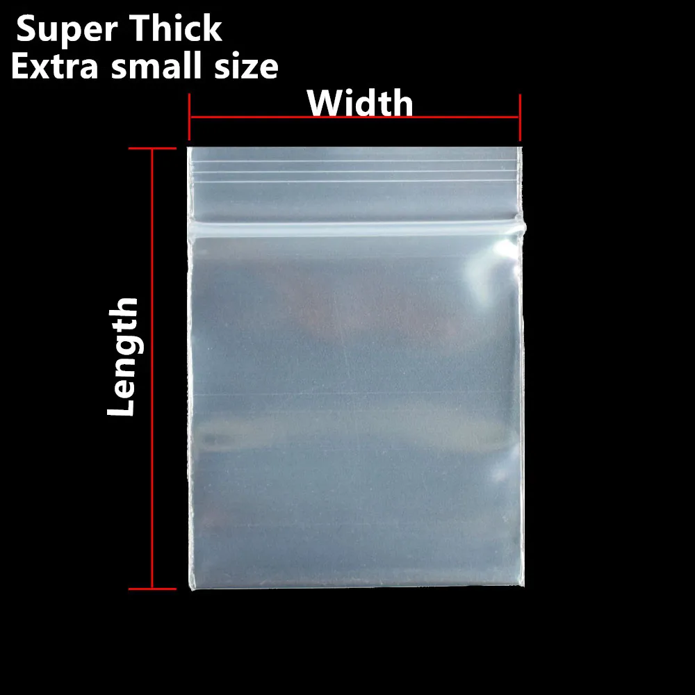 

3x3cm 1000pcs/Lot Small More Thicker PE Ziplock Bag, Coin Collection Dustproof Packing Sack, Sauce/Powder Package Zip Seal