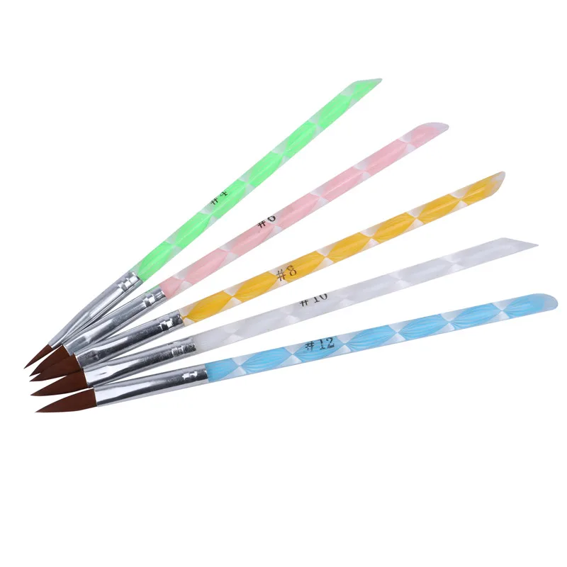 Nail Brush Set Acryl Liquid Powder Nail Art Lijn Borstel Bloem Tekening Pen Manicure Gereedschappen Voor Uitbreiding Uv Gel