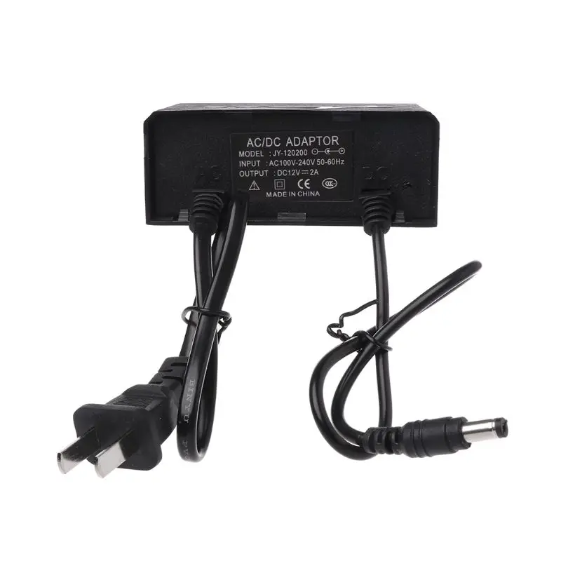 Power Supply AC DC Charger Adapter 12V 2A EU US Plug Waterproof Outdoor for Monitor CCTV CCD Security Camera QXNF