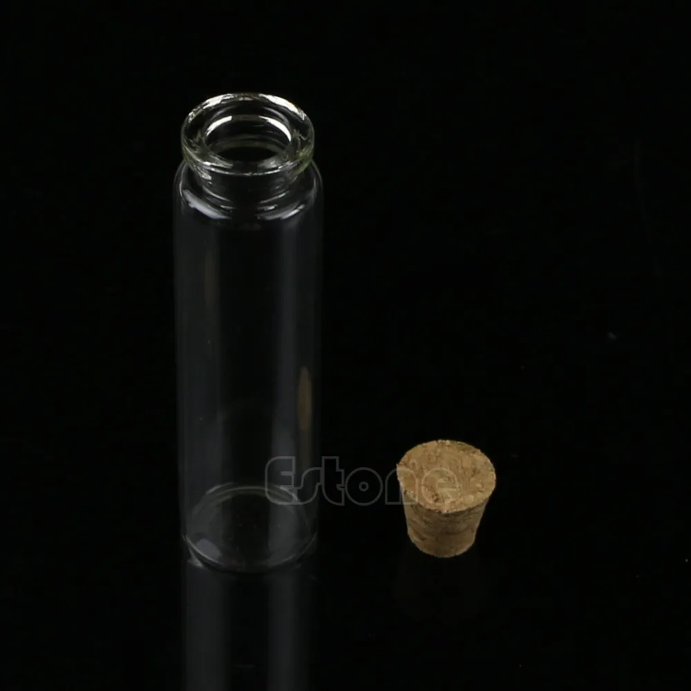 10pcs 20ml 22*80mm New Mini Glass Bottle Vial with Ck Stopper Stage Pendant