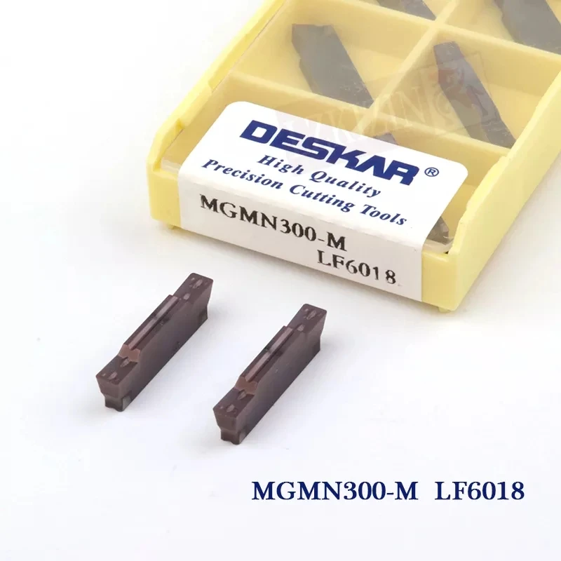 10PCS MGMN150 MGMN200 MGMN250 MGMN300 MGMN400 MGMN500 LF6018คาร์ไบด์เครื่องกลึง CNC Grooving เครื่องมือสำหรับสแตนเลส