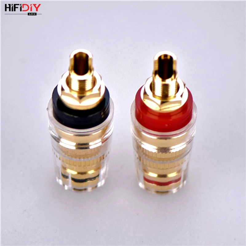 HIFIDIY LIVE DIY Lautsprecher-Anschlussklemme Binding Post HIFI Verstärker Reines Kupfer Vergoldete Bananenbuchse Anschlussdose M8 L8 – Detail 12