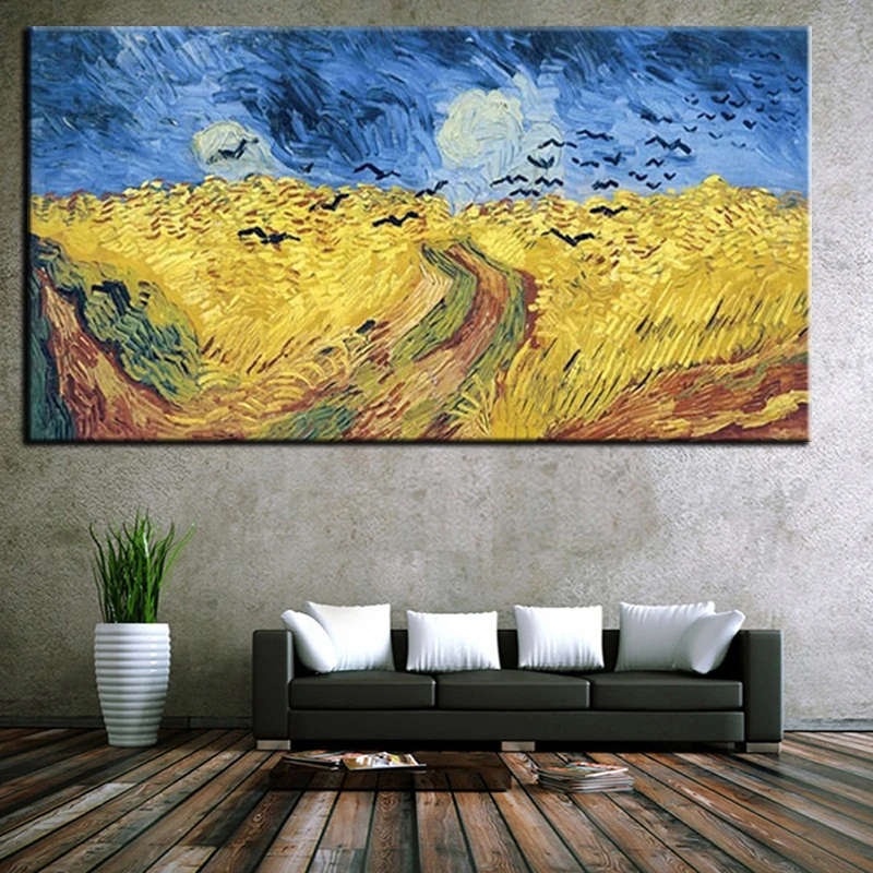 

100% Hand Painted Oil Paintings Hand Made Great Holland Vincent Van Gogh Series Landscape Yellow Abstract Simple Frameless