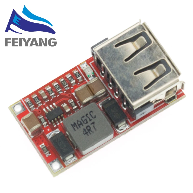 6-24V 24V 12V to 5V USB Step Down Module DC-DC Converter Phone Charger Car Power Supply Module Efficiency 97.5% Buck Module