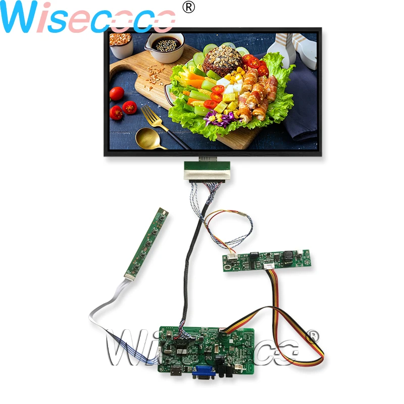 

Wisecoco 15.6 Inch High Brightness Display Up to 1200 Nits Wide Temperature FHD 1920*1080 LCD Screen LVDS VGA DC Driver Board