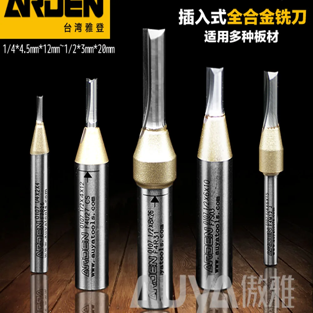 Tct 2-フルートストレートcnc掘削フライス工具