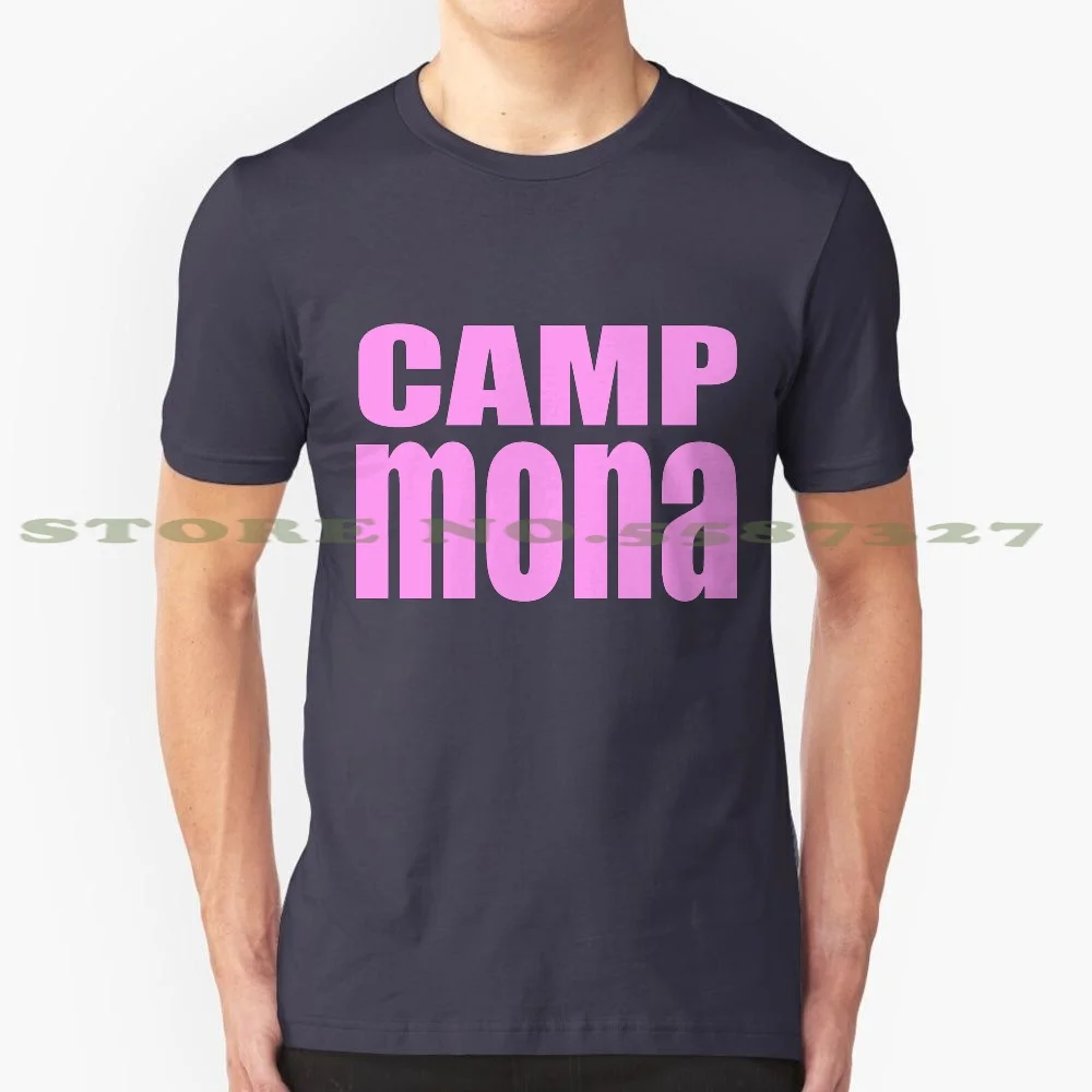 Camp Mona 100% Cotton T-Shirt Glamping Birthday Pll Nextflix Mona Alison Hanna Aria Spence Emily