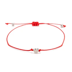 Classic Handmade Red String Heart Charm Bracelets For Women Men Kids Adjustable Cord Thread