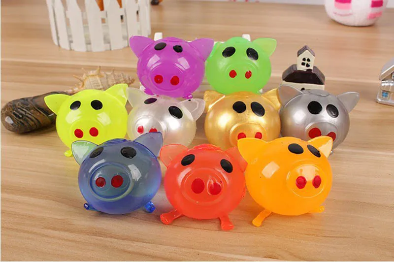 1Pcs squishy anti-stress Cute Pig Splat Water Pig Ball Vent Toy Venting Anti Stress Sticky funny gift toys For Children J0112