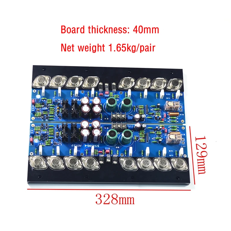 

ON MJ15024 MJ15025 Gold-sealed 8-tube 300W Class A Power Amplifier Board Fever KSA100 MKII HiFi Pure Final Post Amplifier Board