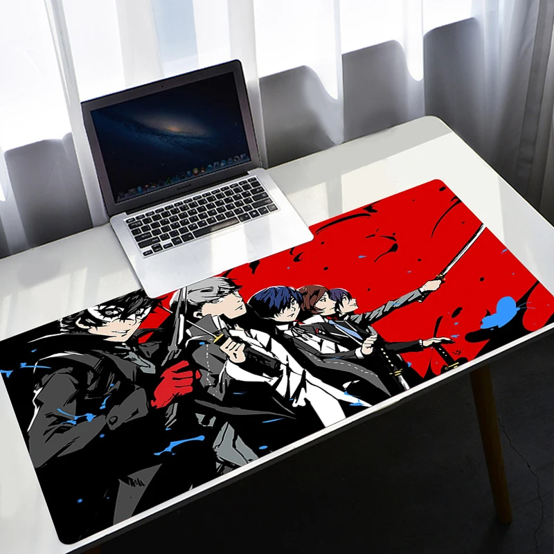 Persona 5 Alas Komputer Pc Alas Mouse Gamer Alas Pelindung Meja untuk Alas Mouse Gaming Gamer Dekorasi Deskmat Undefined Alas Bermain