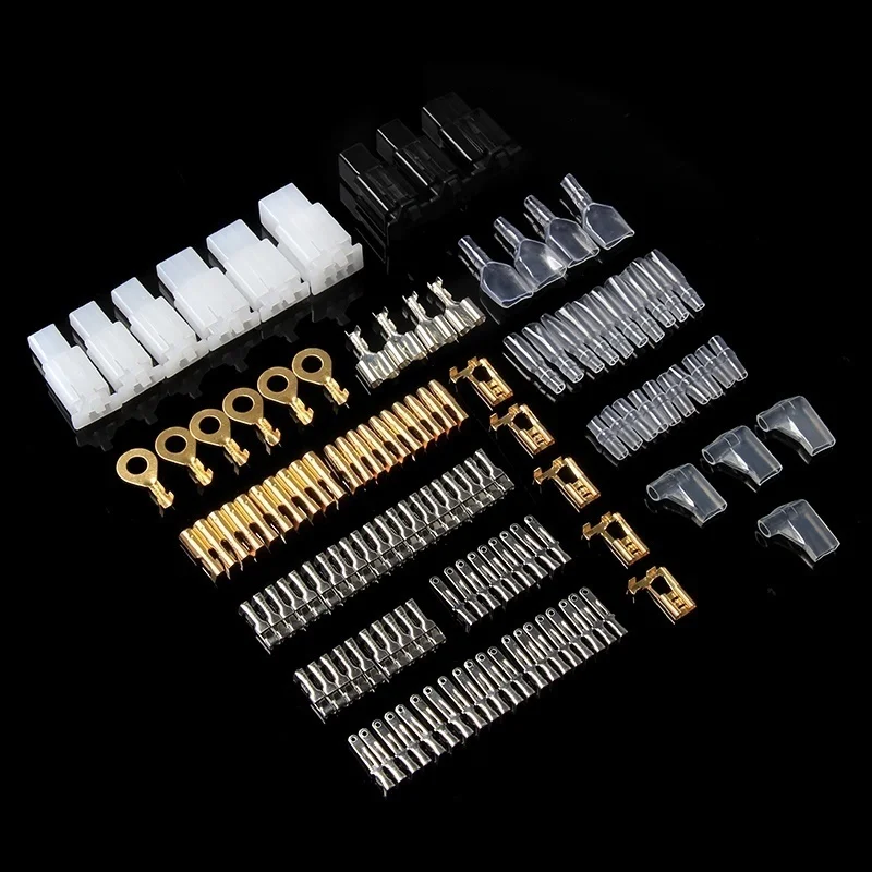 144Pcs Assorted Motorcycle Bullet Ring Connectors Male Female Wire Connector Automotive Harness Auto Terminal Repair Tool Kit