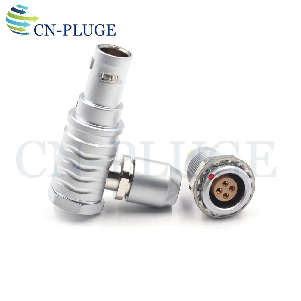 FHG EGG 0B Elbow Connectors M09 Type 4 Pin Push Pull Self-locking  Connector For Aviation Plug