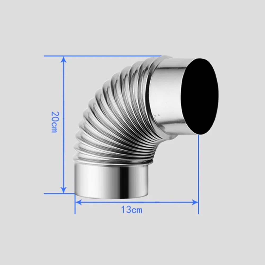 สแตนเลส90องศาข้อศอก Chimney Liner Bend 90 ° Multi Flue ท่อเตาอะแดปเตอร์อะแดปเตอร์ Coupler ข้อต่อท่อร้อน!