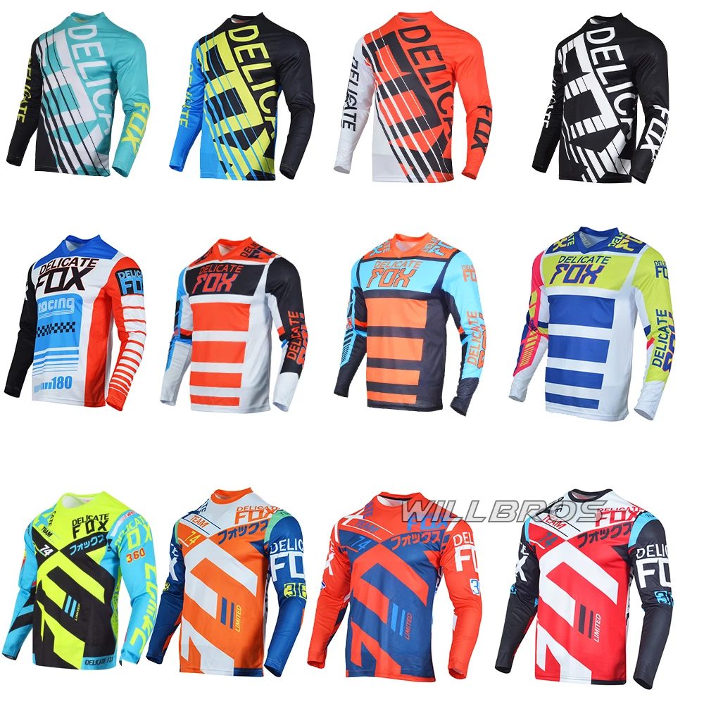 

Motocross Racing 180 360 Jersey MX MTB ATV UTV Bike Cycling Long Sleeve Motorcycle Motorbike Clothes Mens