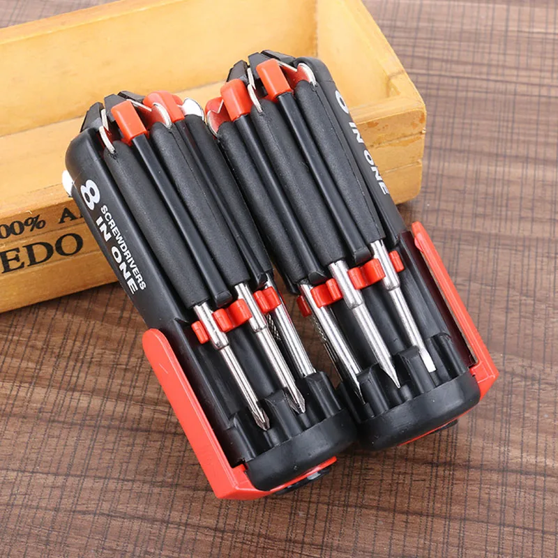 8pcs screwdriver kit phillips screwdriver set Multifunctional hand tools Flashlight