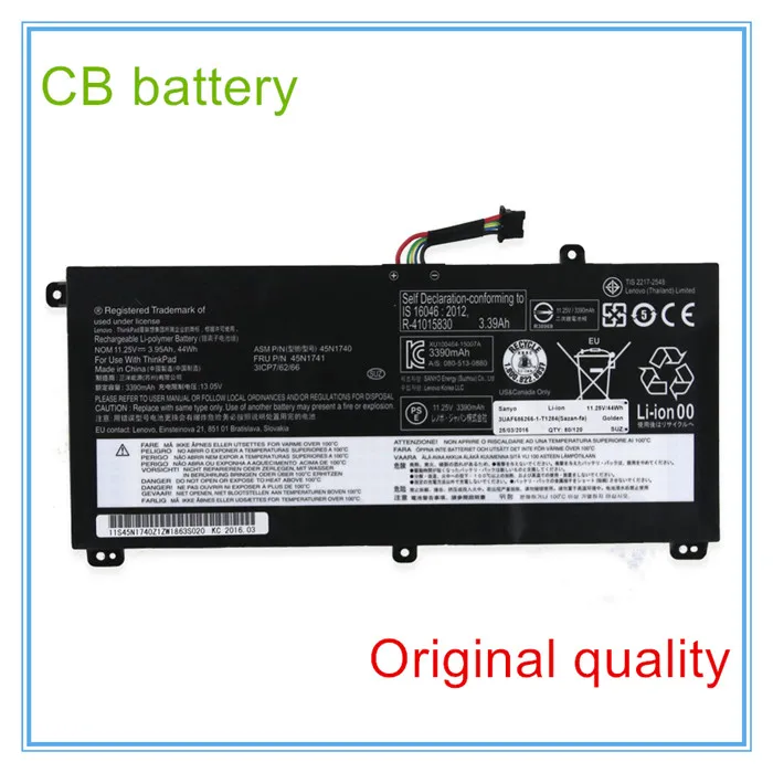 

Original quality Laptop Battery For 45N1742 Battery T550 T550s W550 W550s 45N1740 45N1741