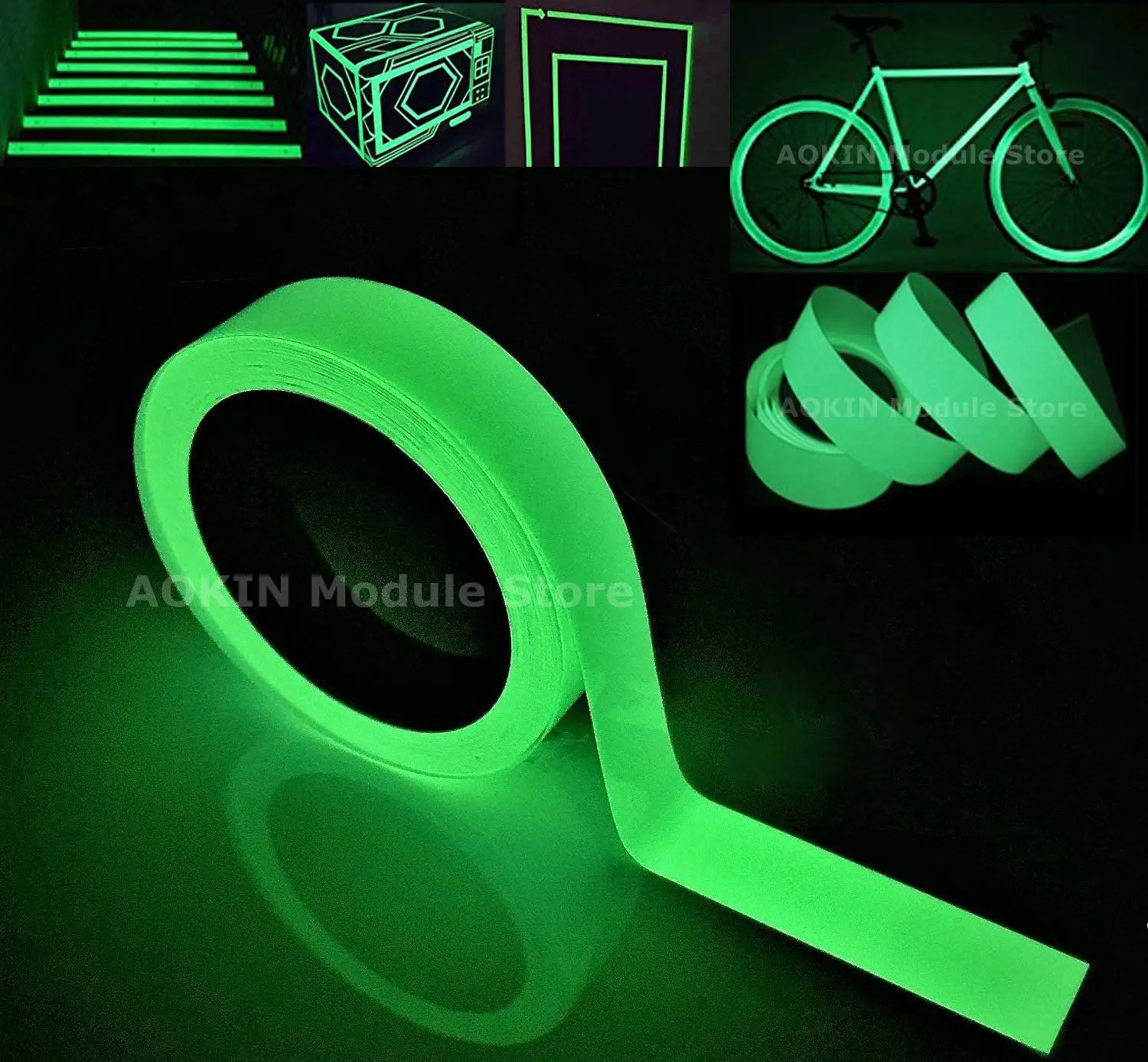 Luminous Tape 3m/5m Dark Green Self-adhesive Tape Night Vision Glow In Dark Safety Warning Security Stage Home Decoration Tapes