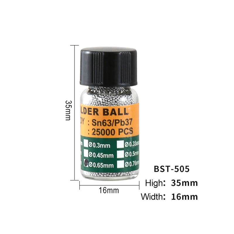 BEST505 dimensioni 0.25 0.3 0.35-0.65mm BGA saldatura a sfera con piombo sn63/pb3 per BGA Micro saldatura strumenti di riparazione del telefono cellulare palla di saldatura