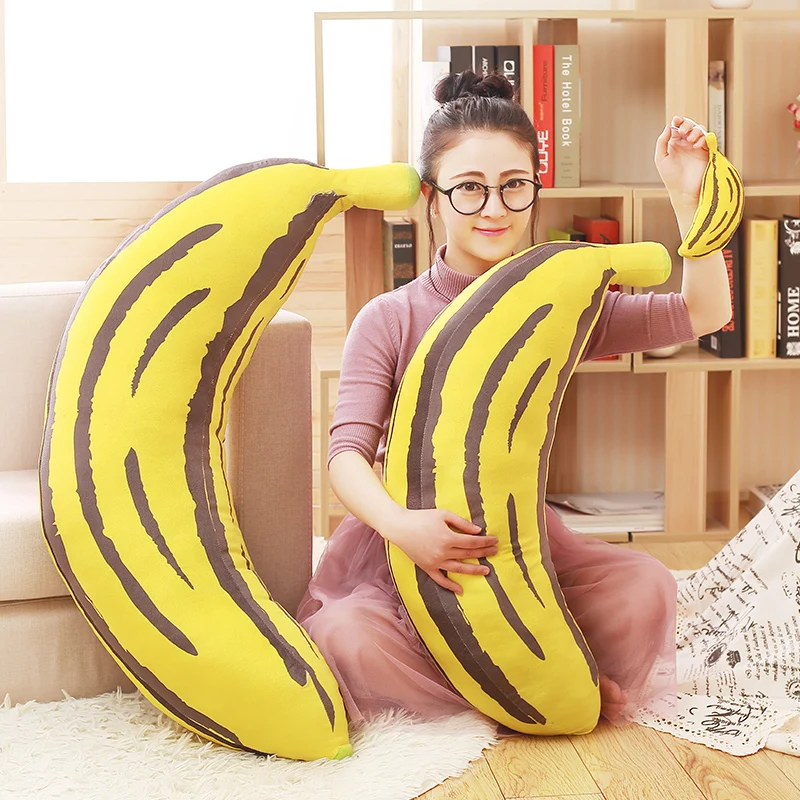 

Huggable Soft Banana Pillow Plush Toy Cute Banana Pendant Doll Girl Sleeping On Bed Long Clip Leg Pillow Long Head Double Pillow