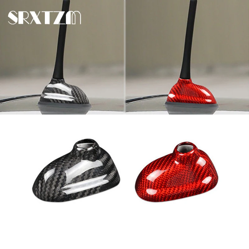 

Carbon Fiber For Mini Cooper R55 R56 Accessories Car Roof Shark Fin Antenna Signal Aerials Cover Trim